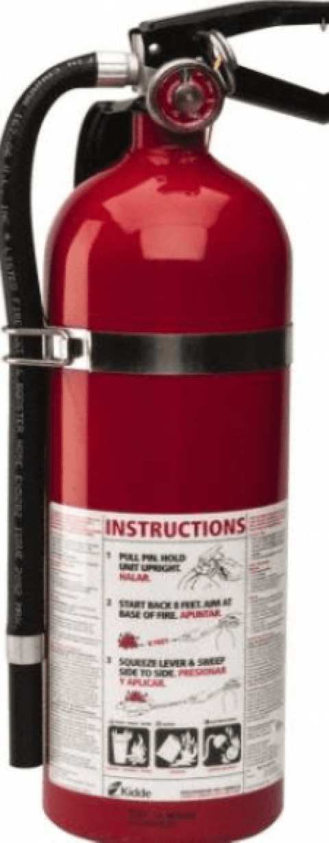 Fire Extinguisher and Mount - 5 lbs