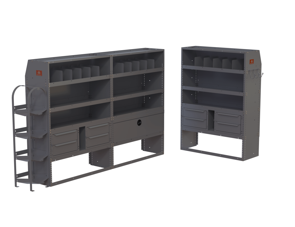 HVAC Cargo Van Shelving Package - Medium and High Roof Vans