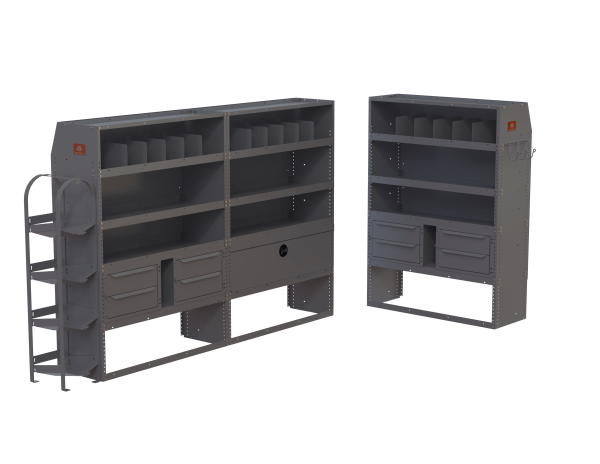 HVAC Cargo Van Shelving Package - Medium and High Roof Vans