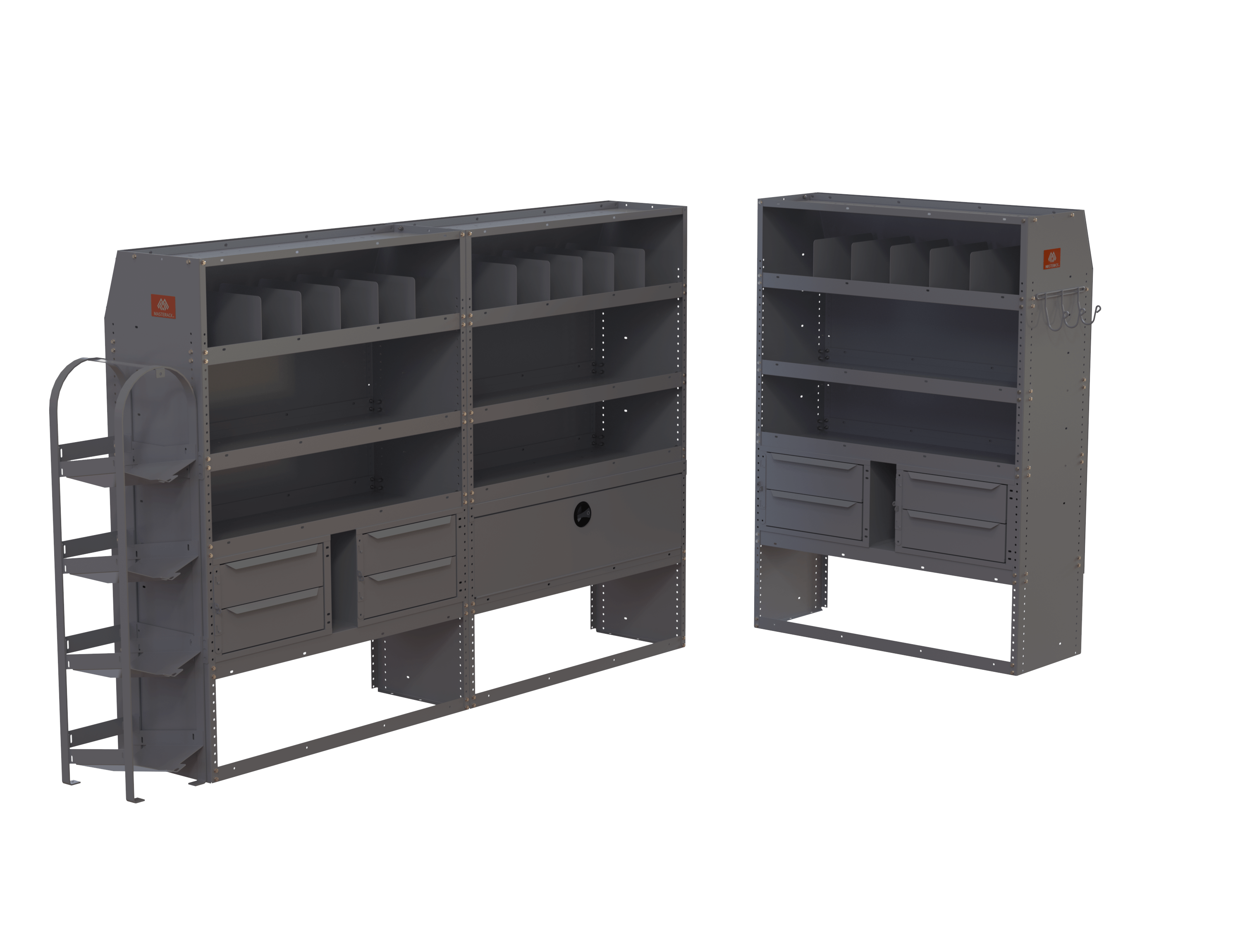 Masterack gray cargo van HVAC trade packages