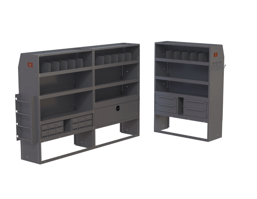 Electrician Cargo Van Shelving Package - Medium and High Roof Vans