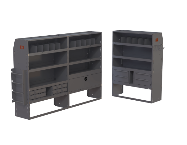 Electrician Cargo Van Shelving Package - Medium and High Roof Vans