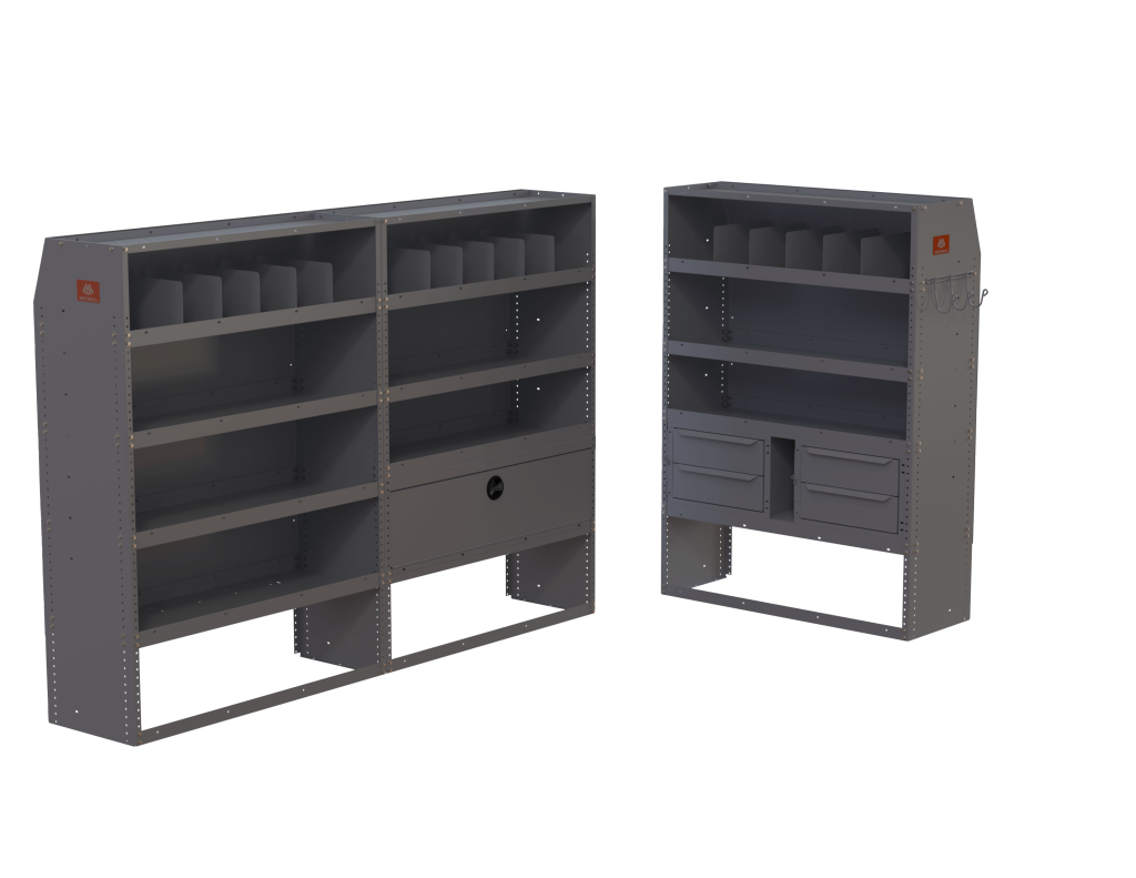 General Service Contractor Cargo Van Shelving Package - Medium and High Roof Vans