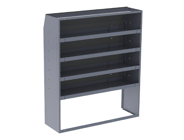 Masterack gray, steel shelving module